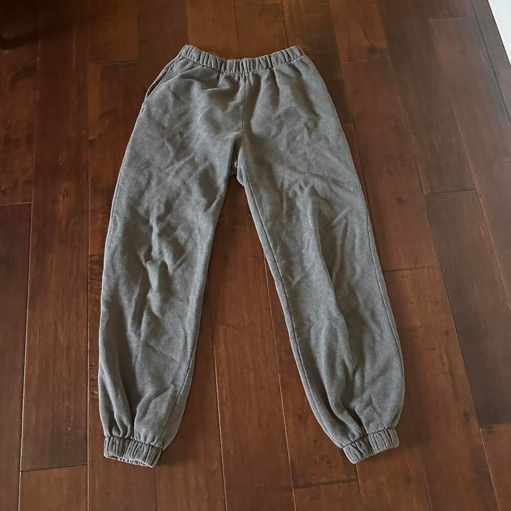 Brandy-melville Women's Grey and Green Joggers-tracksuits